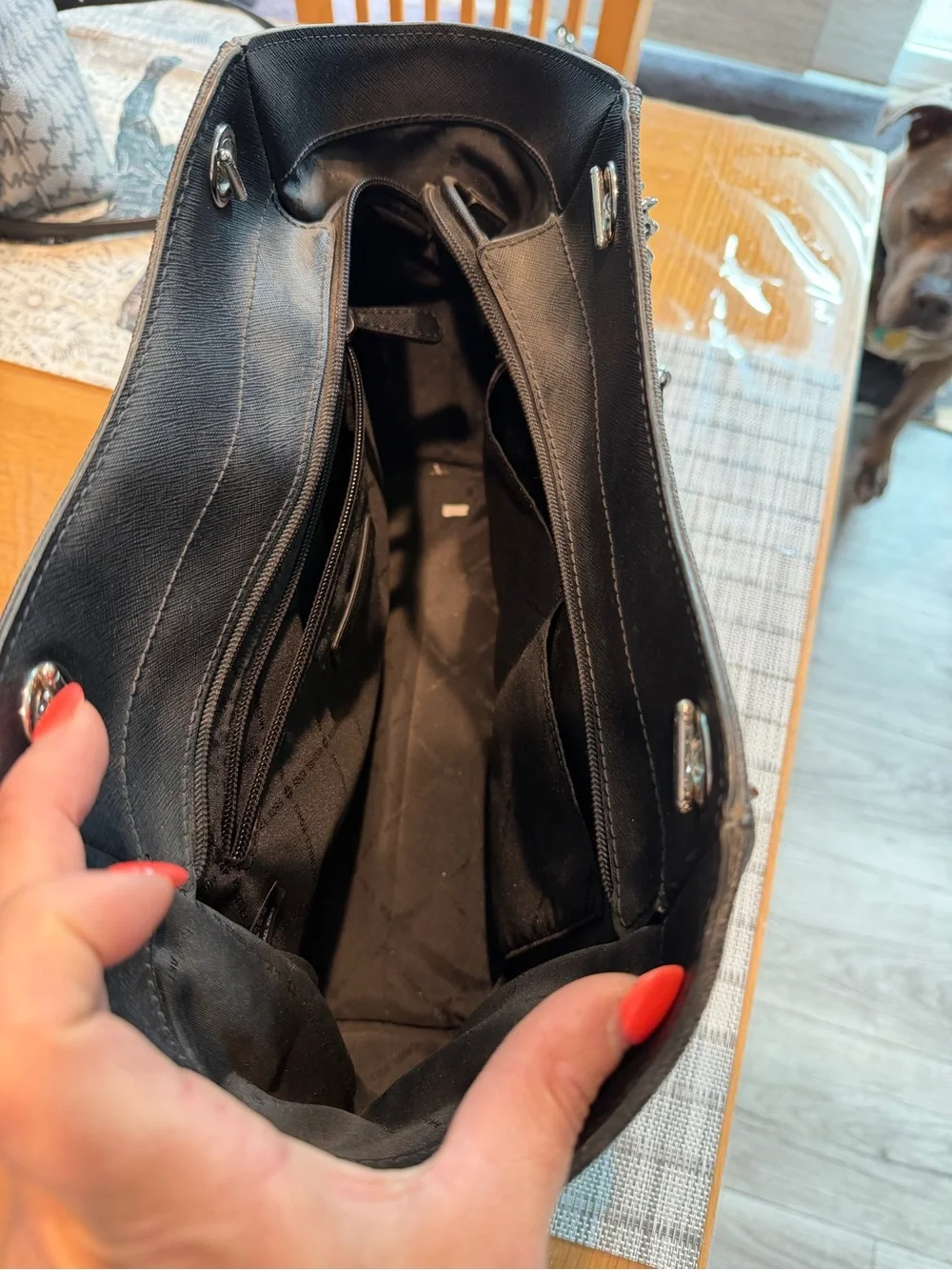 Michael Kors Black Chain-Handle Tote